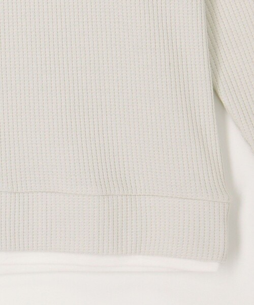 NOLLEY'S LIGHT(ノーリーズライト)の「TCワッフルフェイクレイヤードロンT(Tシャツ/カットソー・メンズ・チャコールグレー/ネイビー/グレイッシュベージュ/ホワイト・L/M)」の20枚目の写真
