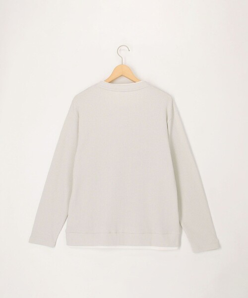 NOLLEY'S LIGHT(ノーリーズライト)の「TCワッフルフェイクレイヤードロンT(Tシャツ/カットソー・メンズ・チャコールグレー/ネイビー/グレイッシュベージュ/ホワイト・L/M)」の21枚目の写真