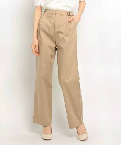 grove（グローブ）の「ツイルワイドチノパンツ（その他パンツ・レディース・ベージュ/ブルー・02/03）」の3枚目の写真