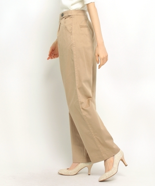 grove（グローブ）の「ツイルワイドチノパンツ（その他パンツ・レディース・ベージュ/ブルー・02/03）」の4枚目の写真