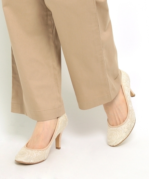 grove（グローブ）の「ツイルワイドチノパンツ（その他パンツ・レディース・ベージュ/ブルー・02/03）」の8枚目の写真