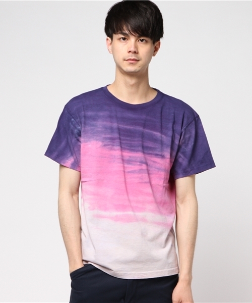 Good On(グッドオン)の「Good On/グッドオン ホライゾンダイTEE(Tシャツ/カットソー・メンズ・ネイビー/ブルー/オレンジ/パープル/レッド/ライトグリーン/ピンク/ラスタ/イエロー・SMALL/LARGE/MEDIUM/X-LARGE)」の5枚目の写真