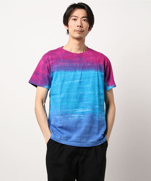 Good On(グッドオン)の「Good On/グッドオン ホライゾンダイTEE(Tシャツ/カットソー・メンズ・ネイビー/ブルー/オレンジ/パープル/レッド/ライトグリーン/ピンク/ラスタ/イエロー・SMALL/LARGE/MEDIUM/X-LARGE)」の7枚目の写真