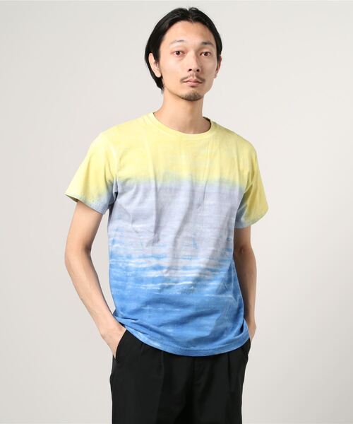 Good On(グッドオン)の「Good On/グッドオン ホライゾンダイTEE(Tシャツ/カットソー・メンズ・ネイビー/ブルー/オレンジ/パープル/レッド/ライトグリーン/ピンク/ラスタ/イエロー・SMALL/LARGE/MEDIUM/X-LARGE)」の6枚目の写真