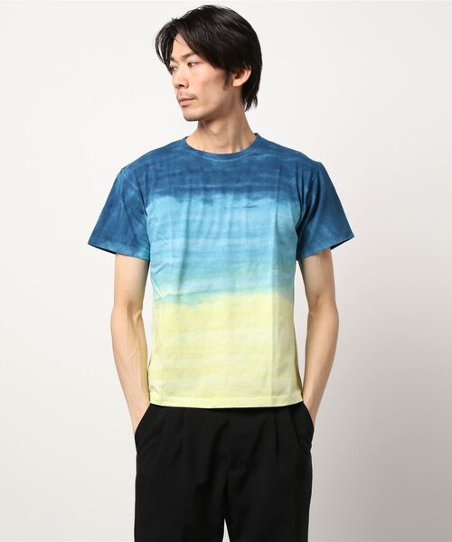 Good On(グッドオン)の「Good On/グッドオン ホライゾンダイTEE(Tシャツ/カットソー・メンズ・ネイビー/ブルー/オレンジ/パープル/レッド/ライトグリーン/ピンク/ラスタ/イエロー・SMALL/LARGE/MEDIUM/X-LARGE)」の4枚目の写真