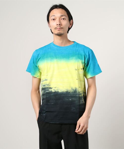 Good On(グッドオン)の「Good On/グッドオン ホライゾンダイTEE(Tシャツ/カットソー・メンズ・ネイビー/ブルー/オレンジ/パープル/レッド/ライトグリーン/ピンク/ラスタ/イエロー・SMALL/LARGE/MEDIUM/X-LARGE)」の2枚目の写真
