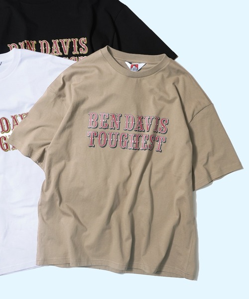 BEN DAVIS（ベンデイビス）の「【WEB限定】VINTAGE STYLE PRINT TEE/アメカジ ワークテイスト（Tシャツ/カットソー・メンズ・ホワイト×ピンク/ホワイト×グリーン/ホワイト×ブルー/ホワイト×レッド/ホワイト/ベージュ/ブラック・LARGE/SMALL/MEDIUM/X-LARGE）」の7枚目の写真