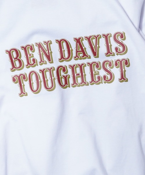BEN DAVIS（ベンデイビス）の「【WEB限定】VINTAGE STYLE PRINT TEE/アメカジ ワークテイスト（Tシャツ/カットソー・メンズ・ホワイト×ピンク/ホワイト×グリーン/ホワイト×ブルー/ホワイト×レッド/ホワイト/ベージュ/ブラック・LARGE/SMALL/MEDIUM/X-LARGE）」の8枚目の写真