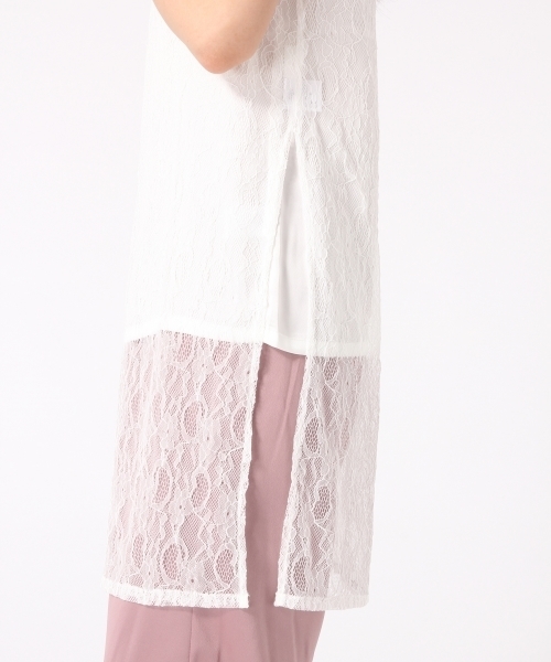 HARE(ハレ)の「レースロングプルオーバー(HARE)(Tシャツ/カットソー・レディース・ブラック/オフホワイト・FREE)」の9枚目の写真