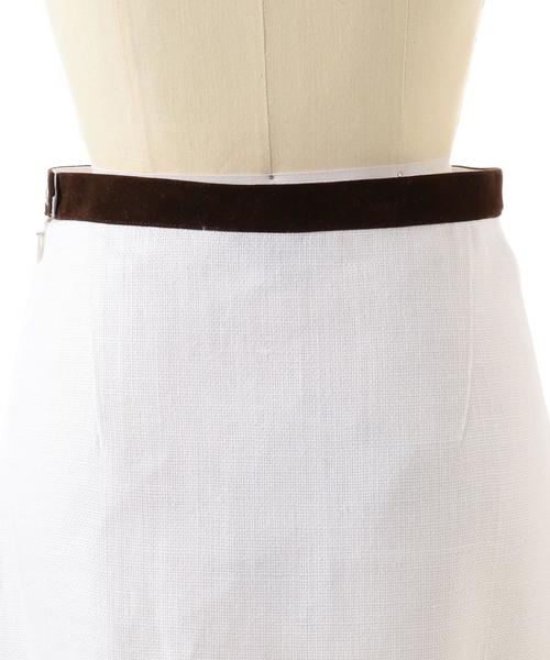 Drawer（ドゥロワー）の「Drawer ホワイトインバーテッド スカート  