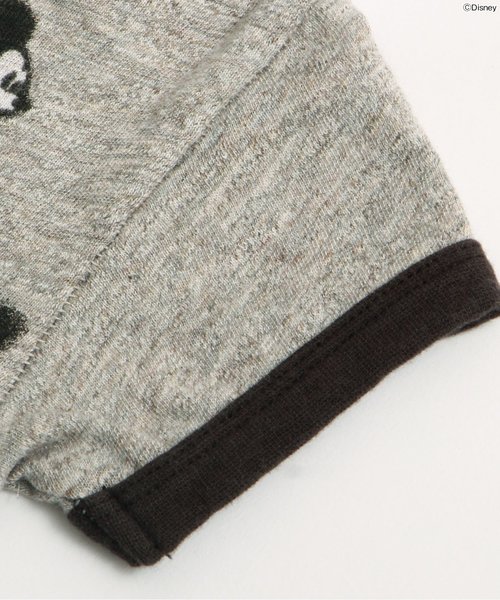 BREEZE（ブリーズ）の「Disney（ディズニー）ミッキーリンガーTシャツ（Tシャツ/カットソー・キッズ・キナリ/グレー・140/110/130/90/95/80/100/120）」の4枚目の写真