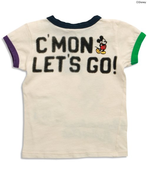 BREEZE（ブリーズ）の「Disney（ディズニー）ミッキーリンガーTシャツ（Tシャツ/カットソー・キッズ・キナリ/グレー・140/110/130/90/95/80/100/120）」の7枚目の写真