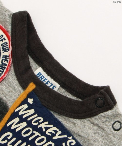 BREEZE（ブリーズ）の「Disney（ディズニー）ミッキーリンガーTシャツ（Tシャツ/カットソー・キッズ・キナリ/グレー・140/110/130/90/95/80/100/120）」の9枚目の写真