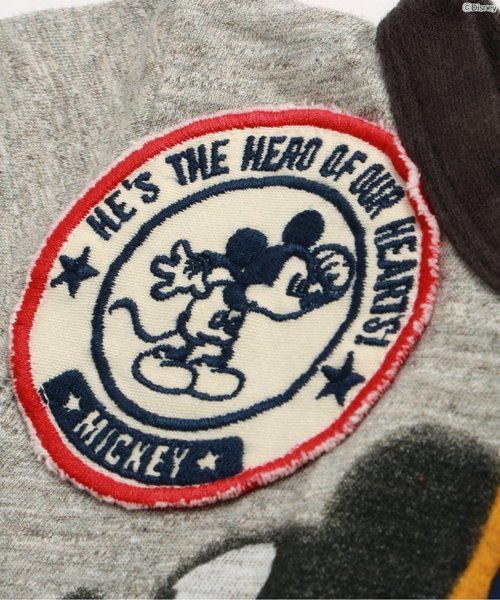BREEZE（ブリーズ）の「Disney（ディズニー）ミッキーリンガーTシャツ（Tシャツ/カットソー・キッズ・キナリ/グレー・140/110/130/90/95/80/100/120）」の10枚目の写真