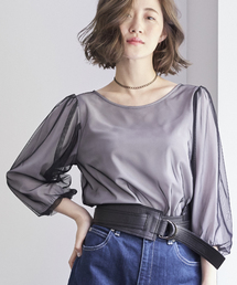 STUDIOUS | 【WEB限定】STUDIOUS ボリュームスリーブチュールブラウス(シャツ/ブラウス)