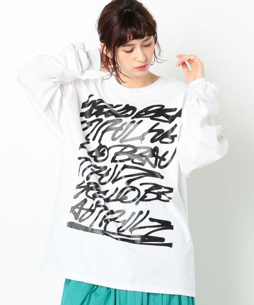 Another Edition（アナザーエディション）の「AE×RK PRT BIG LSL T ◆（Tシャツ/カットソー・レディース・ブラック/ホワイト・FREE）」の14枚目の写真