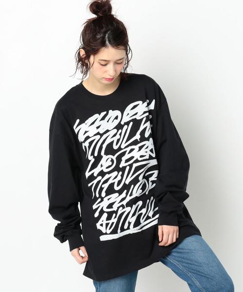 Another Edition（アナザーエディション）の「AE×RK PRT BIG LSL T ◆（Tシャツ/カットソー・レディース・ブラック/ホワイト・FREE）」の9枚目の写真