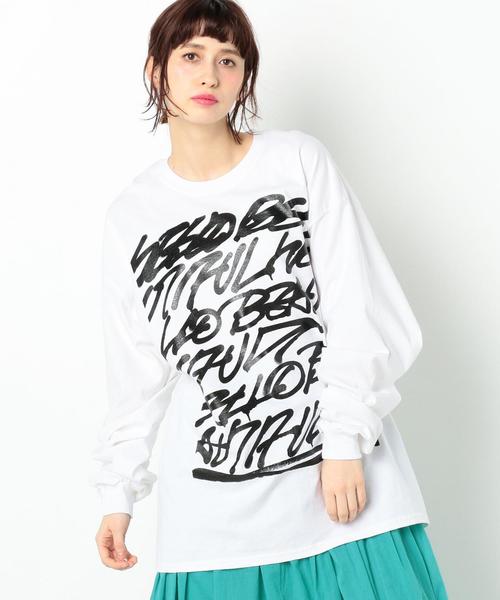 Another Edition（アナザーエディション）の「AE×RK PRT BIG LSL T ◆（Tシャツ/カットソー・レディース・ブラック/ホワイト・FREE）」の16枚目の写真