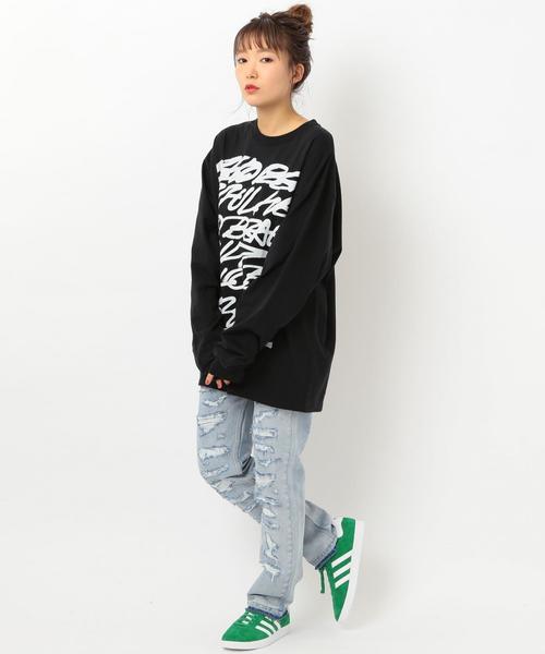 Another Edition（アナザーエディション）の「AE×RK PRT BIG LSL T ◆（Tシャツ/カットソー・レディース・ブラック/ホワイト・FREE）」の18枚目の写真