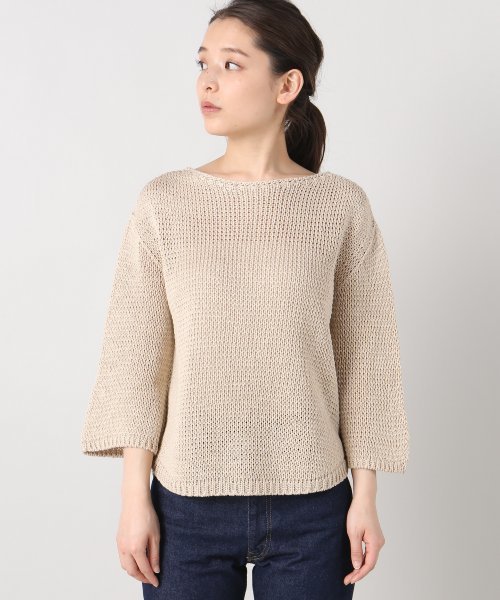 plage（プラージュ）の「コットンリリヤーン ローゲージプルオーバー◆（ニット/セーター・レディース・ベージュ/イエロー/ホワイト・FREE）」の3枚目の写真