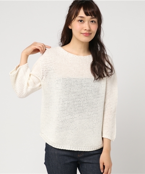 plage（プラージュ）の「コットンリリヤーン ローゲージプルオーバー◆（ニット/セーター・レディース・ベージュ/イエロー/ホワイト・FREE）」の13枚目の写真