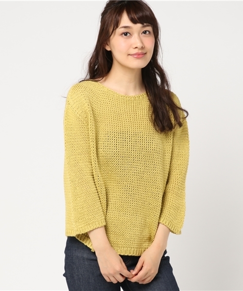 plage（プラージュ）の「コットンリリヤーン ローゲージプルオーバー◆（ニット/セーター・レディース・ベージュ/イエロー/ホワイト・FREE）」の15枚目の写真