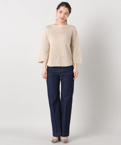 plage（プラージュ）の「コットンリリヤーン ローゲージプルオーバー◆（ニット/セーター・レディース・ベージュ/イエロー/ホワイト・FREE）」の9枚目の写真