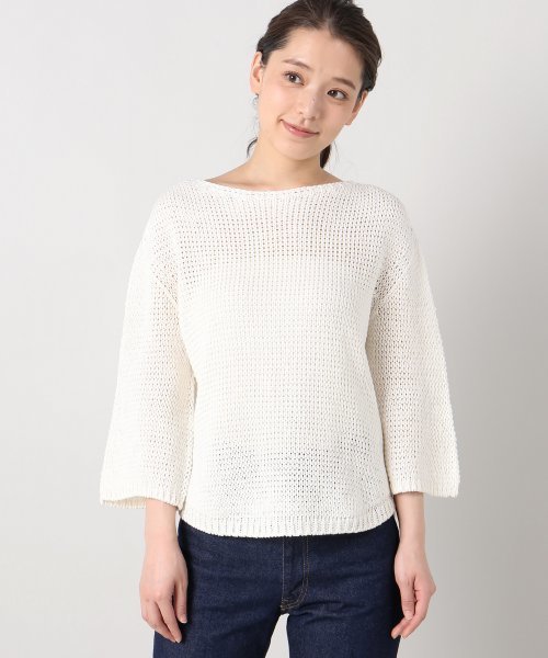 plage（プラージュ）の「コットンリリヤーン ローゲージプルオーバー◆（ニット/セーター・レディース・ベージュ/イエロー/ホワイト・FREE）」の18枚目の写真