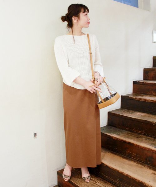 plage（プラージュ）の「コットンリリヤーン ローゲージプルオーバー◆（ニット/セーター・レディース・ベージュ/イエロー/ホワイト・FREE）」の20枚目の写真