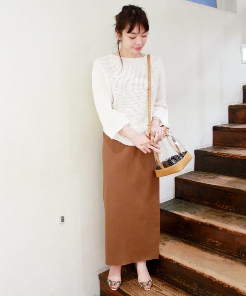 plage（プラージュ）の「コットンリリヤーン ローゲージプルオーバー◆（ニット/セーター・レディース・ベージュ/イエロー/ホワイト・FREE）」の21枚目の写真