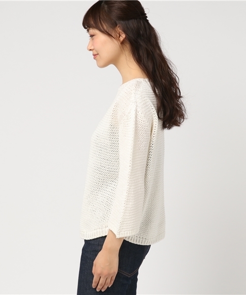 plage（プラージュ）の「コットンリリヤーン ローゲージプルオーバー◆（ニット/セーター・レディース・ベージュ/イエロー/ホワイト・FREE）」の5枚目の写真