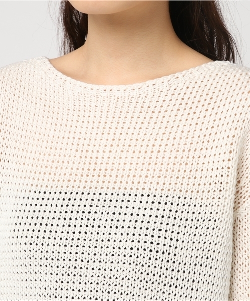 plage（プラージュ）の「コットンリリヤーン ローゲージプルオーバー◆（ニット/セーター・レディース・ベージュ/イエロー/ホワイト・FREE）」の7枚目の写真