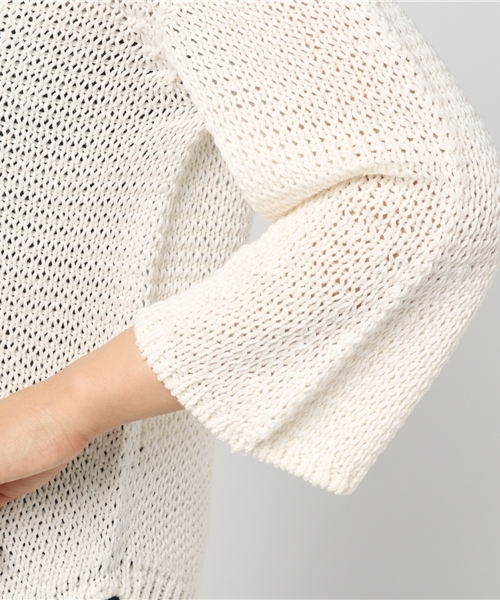 plage（プラージュ）の「コットンリリヤーン ローゲージプルオーバー◆（ニット/セーター・レディース・ベージュ/イエロー/ホワイト・FREE）」の8枚目の写真