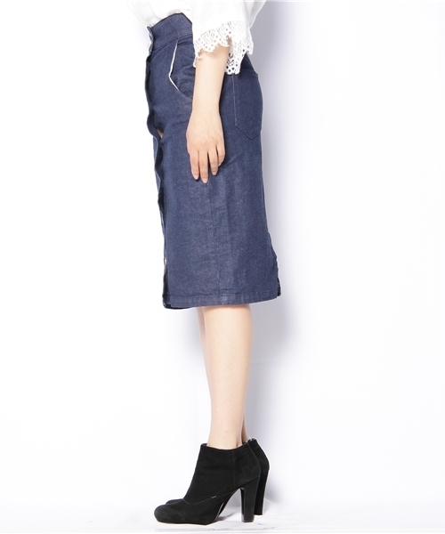Khaju(カージュ)の「★★ Khaju:DENIM TIGHT SKIRT(デニムスカート・レディース・ブルー/ネイビー・26/27)」の3枚目の写真