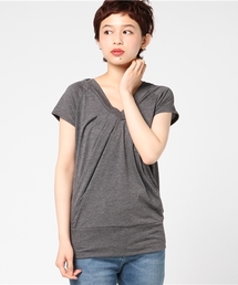 後かぎ針編ドレープTシャツ