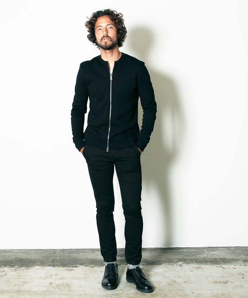 Magine（マージン）の「URAKE NO/C FULL ZIP SWEAT BLOUSON:ウラケノーカラー フルジップスウェットブルゾン（ブルゾン・メンズ・グレー/ブラック/ネイビー・46/44/48）」の7枚目の写真