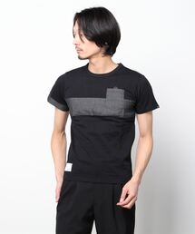 【GRANDE/グランデ】シャンブレー パネル POCKET Tシャツ