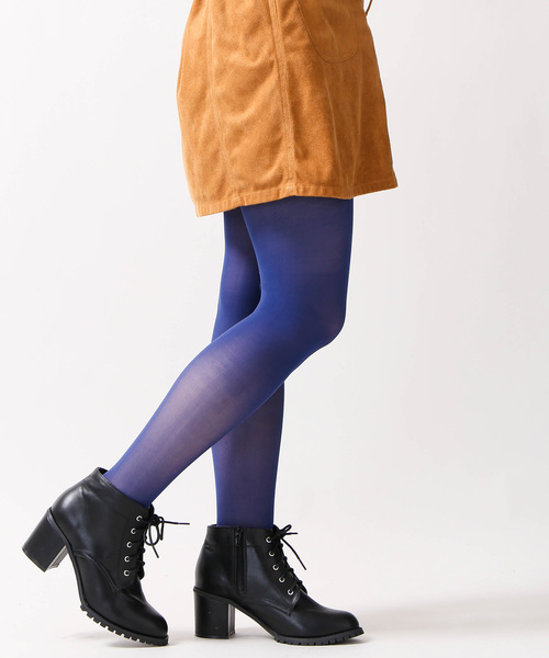 WEGO（ウィゴー）の「WEGO/40デニールタイツ（タイツ/ストッキング・レディース・ライトグレー/パープル/オレンジ/ホワイト/グリーン/イエロー/ネイビー/ブラック/レッド/ブラウン・FREE）」の8枚目の写真