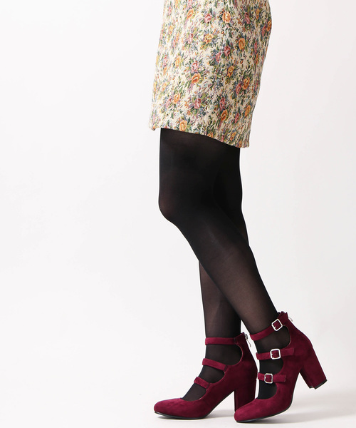 WEGO（ウィゴー）の「WEGO/40デニールタイツ（タイツ/ストッキング・レディース・ライトグレー/パープル/オレンジ/ホワイト/グリーン/イエロー/ネイビー/ブラック/レッド/ブラウン・FREE）」の4枚目の写真