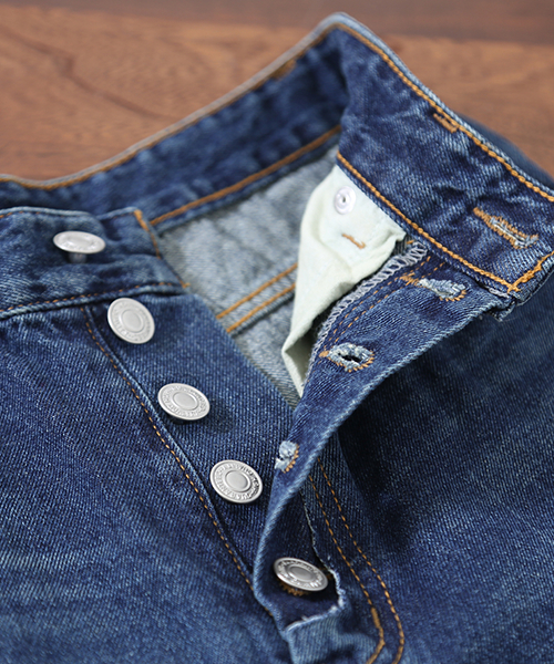 CUBE SUGAR（キューブシュガー）の「 10オンスデニム 折り返しリメイクデニムパンツ（デニムパンツ・レディース・ブルー/ワンウォッシュ・L/M）」の7枚目の写真