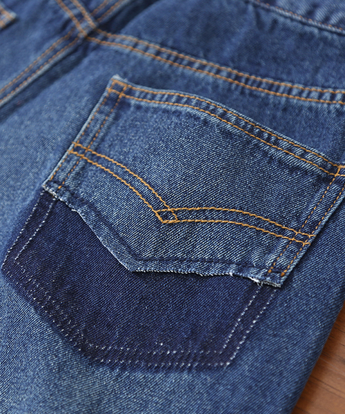 CUBE SUGAR（キューブシュガー）の「 10オンスデニム 折り返しリメイクデニムパンツ（デニムパンツ・レディース・ブルー/ワンウォッシュ・L/M）」の8枚目の写真