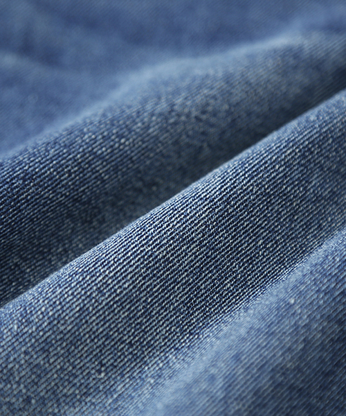 CUBE SUGAR（キューブシュガー）の「 10オンスデニム 折り返しリメイクデニムパンツ（デニムパンツ・レディース・ブルー/ワンウォッシュ・L/M）」の9枚目の写真