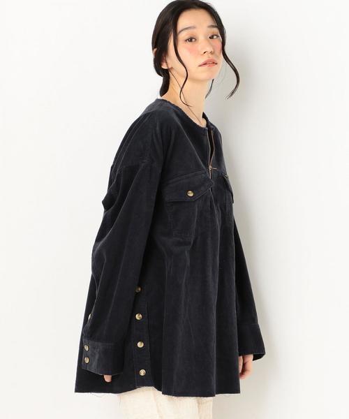 Another Edition（アナザーエディション）の「リメイクプルオーバー（シャツ/ブラウス・レディース・ブラウン/ライトブルー/ネイビー・FREE）」の3枚目の写真