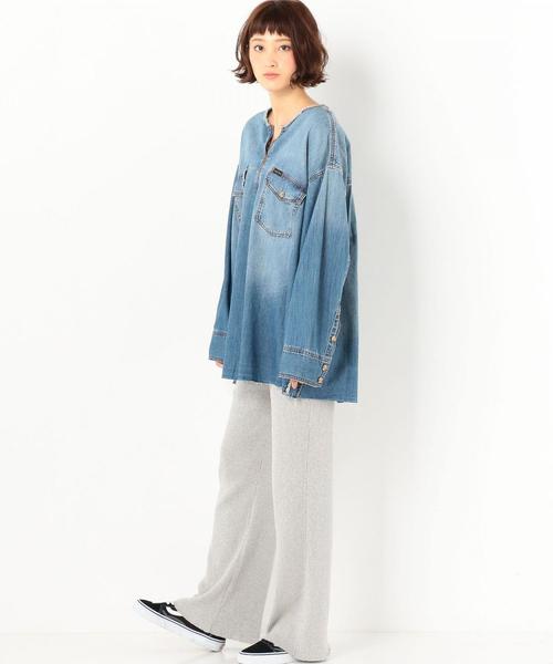 Another Edition（アナザーエディション）の「リメイクプルオーバー（シャツ/ブラウス・レディース・ブラウン/ライトブルー/ネイビー・FREE）」の7枚目の写真