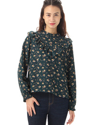 Honeys | レトロ花柄フリルブラウス(シャツ/ブラウス)