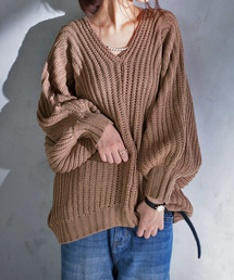 antiqua | ざっくりボリューム袖ニット(ニット/セーター)