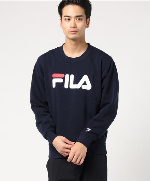FILA（フィラ）の「【FILA】裏起毛ロゴトレーナー（スウェット・メンズ・ホワイト/ブラック/レッド/ピンク/ネイビー・LARGE/MEDIUM/X-LARGE）」の3枚目の写真