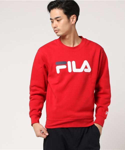 FILA（フィラ）の「【FILA】裏起毛ロゴトレーナー（スウェット・メンズ・ホワイト/ブラック/レッド/ピンク/ネイビー・LARGE/MEDIUM/X-LARGE）」の5枚目の写真