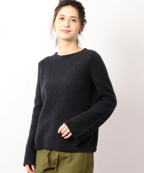 green label relaxing（グリーンレーベルリラクシング）の「KF W/N/YAKU ボートネック ニット ◆（ニット/セーター・レディース・ライトグレー/ネイビー/ブラウン・FREE）」の3枚目の写真