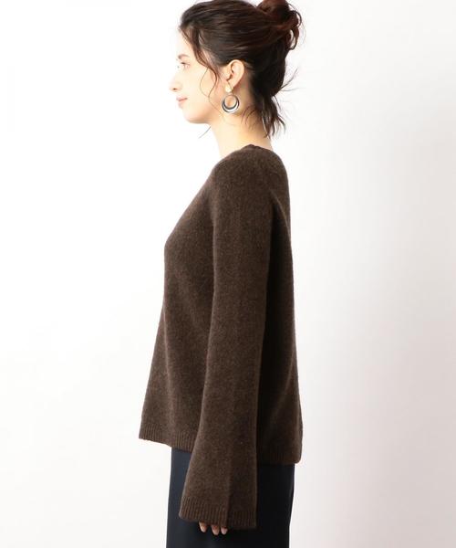 green label relaxing（グリーンレーベルリラクシング）の「KF W/N/YAKU ボートネック ニット ◆（ニット/セーター・レディース・ライトグレー/ネイビー/ブラウン・FREE）」の7枚目の写真
